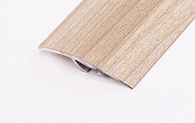 Порог (стык) Русский профиль  разноуровневый декорированный с дюб, 30*2700 мм, Берёза